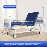Home use manual care double rocking bed for the elderly
